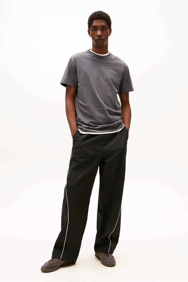 Tommy Jeans Camiseta slim de manga corta gris