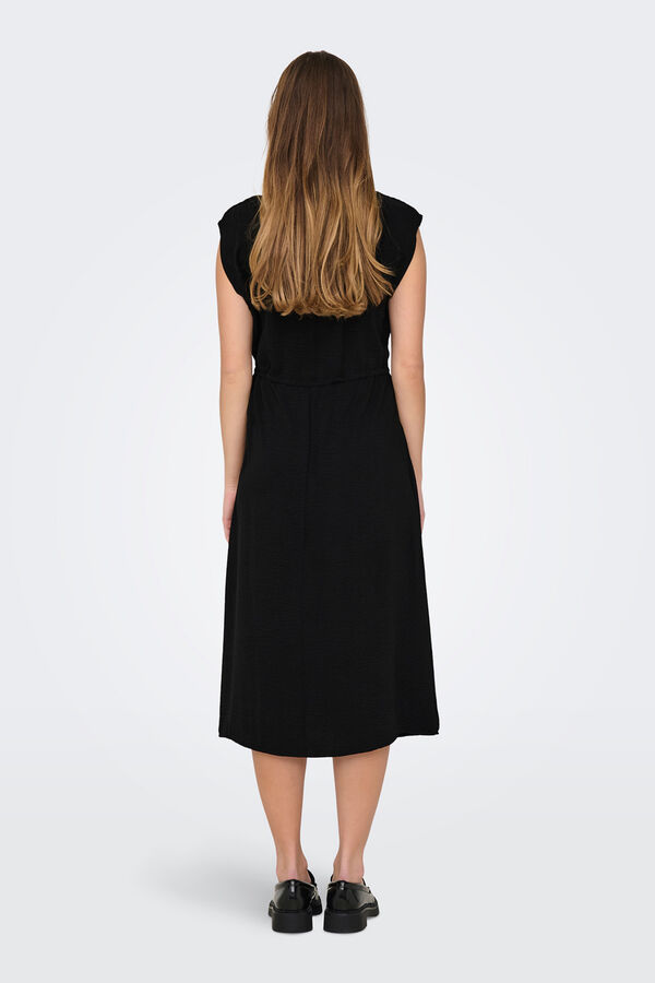 JDY Vestido midi fluido negro