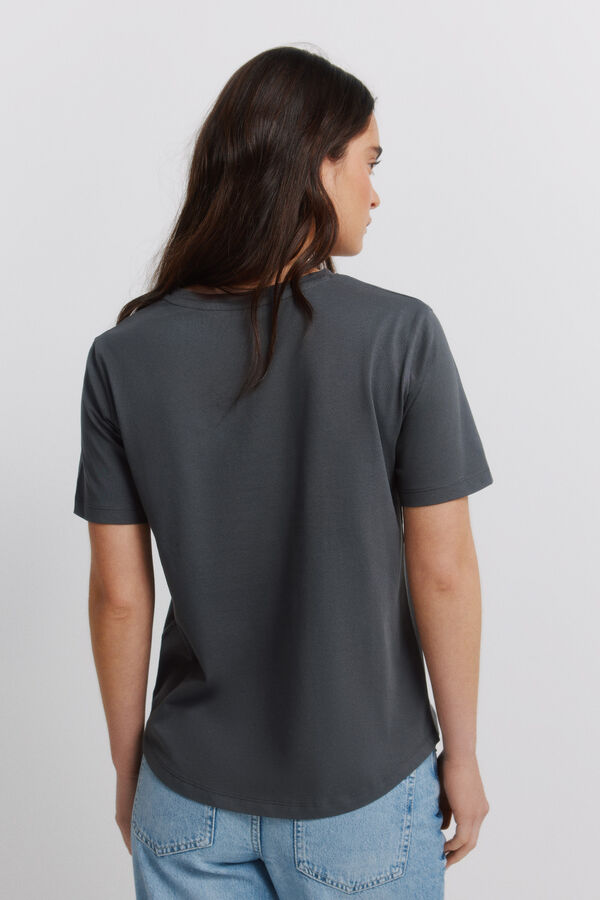 Springfield Printed short sleeve T-shirt grey