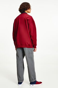 Springfield Sudadera de cuello redondo y logotipo College. College logo crewneck sweatshirt. rojo