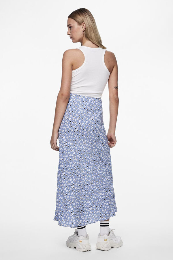 Springfield Printed midi skirt bluish