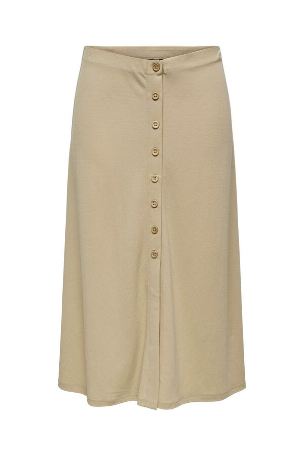 Springfield Midi skirt with buttons brown