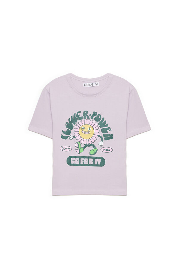 Springfield T-Shirt mit Print purple