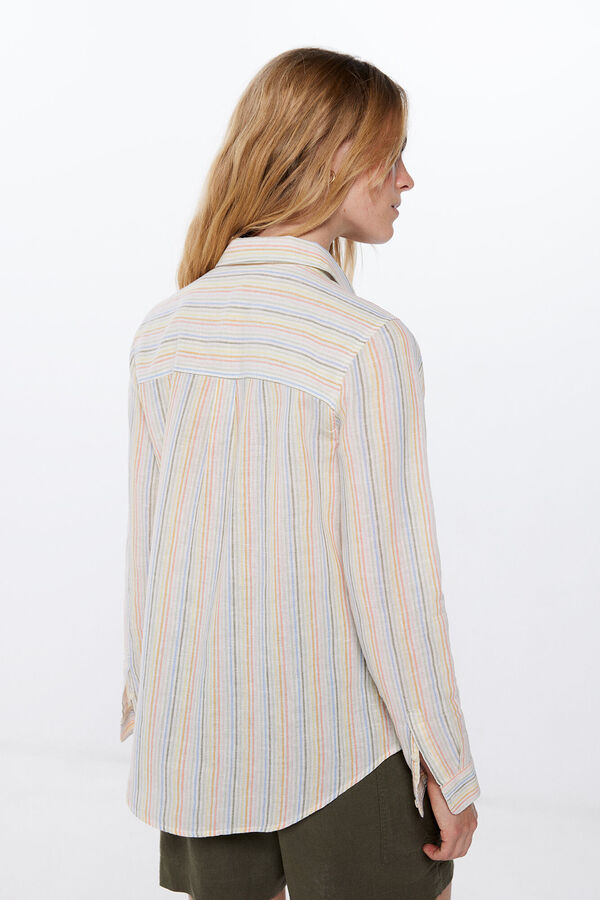 Springfield Osnovna bluza od pamuka i lana bordo