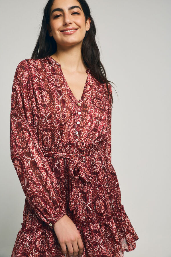 Only Vestido corto con lurex estampado