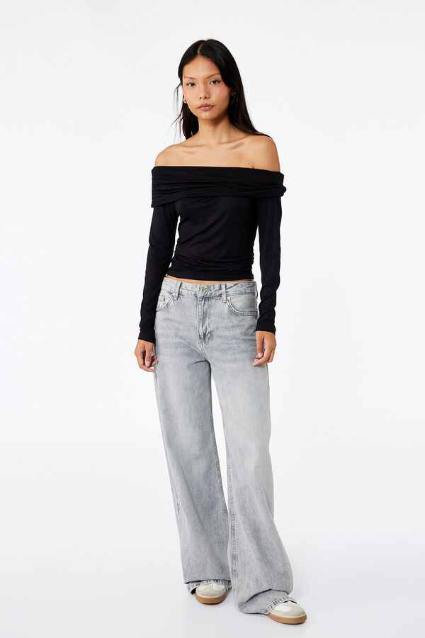 Koton Camiseta con hombros descubiertos negro