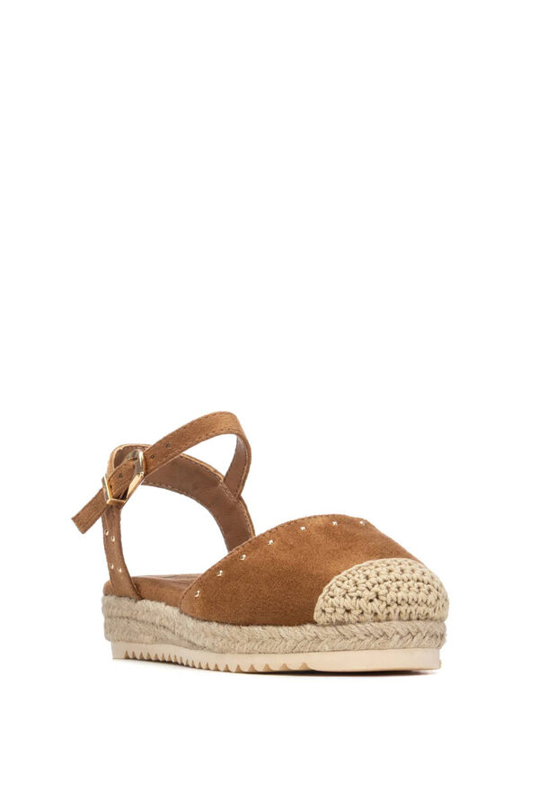XTI Kids Espadrille with buckle brown