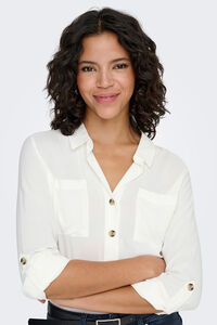 Only Gestreiftes Hemd mit Vordertaschen