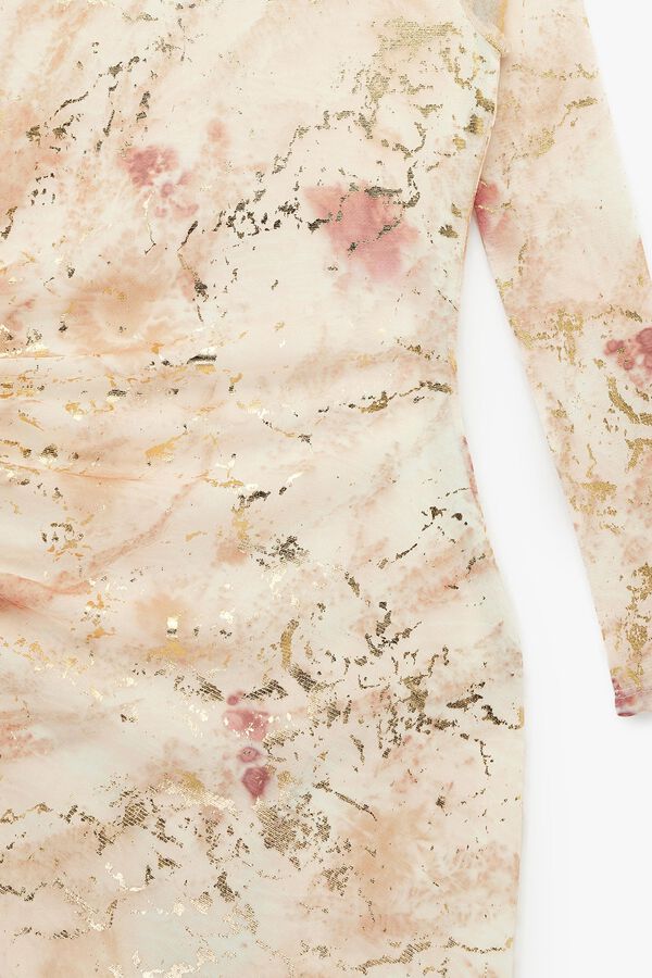 Koton Vestido midi ajustado estampado rosa