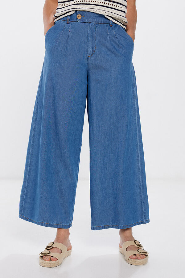 Springfield Tencel trousers blue
