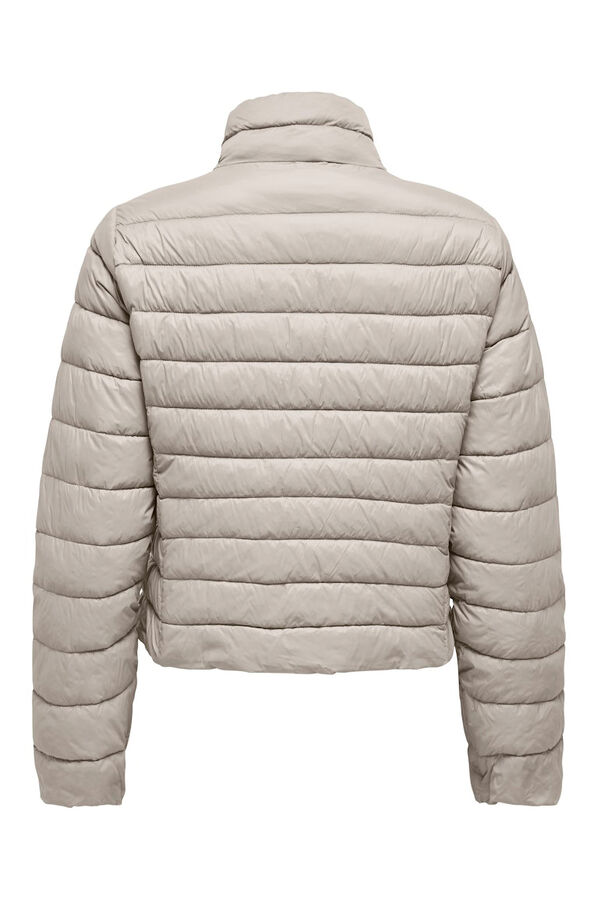 Only Puffer zip fastening jacket brown