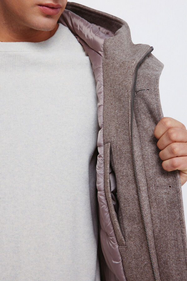 Springfield Short wool -effect parka nude