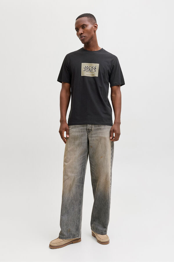 Jack & Jones Camiseta b&aacute;sica con logo negro