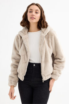 Inside Blus&atilde;o peluda com capuz