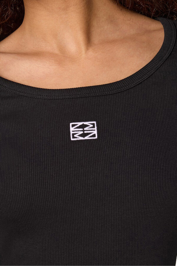 Noisy May basic long sleeve T-shirt Crna