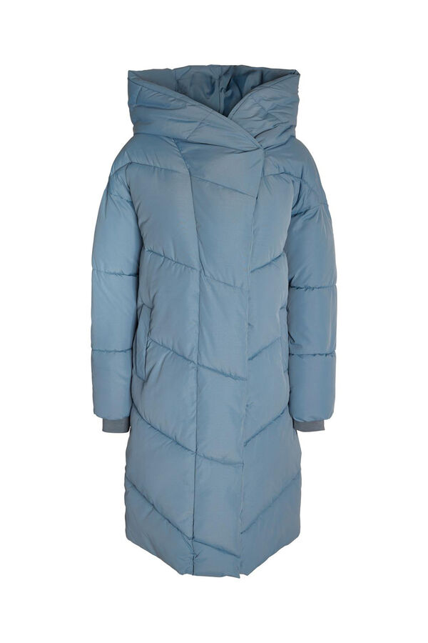 Noisy May Long quilted coat grey