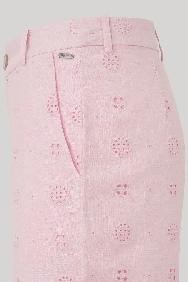 Springfield Dory linen trousers pink