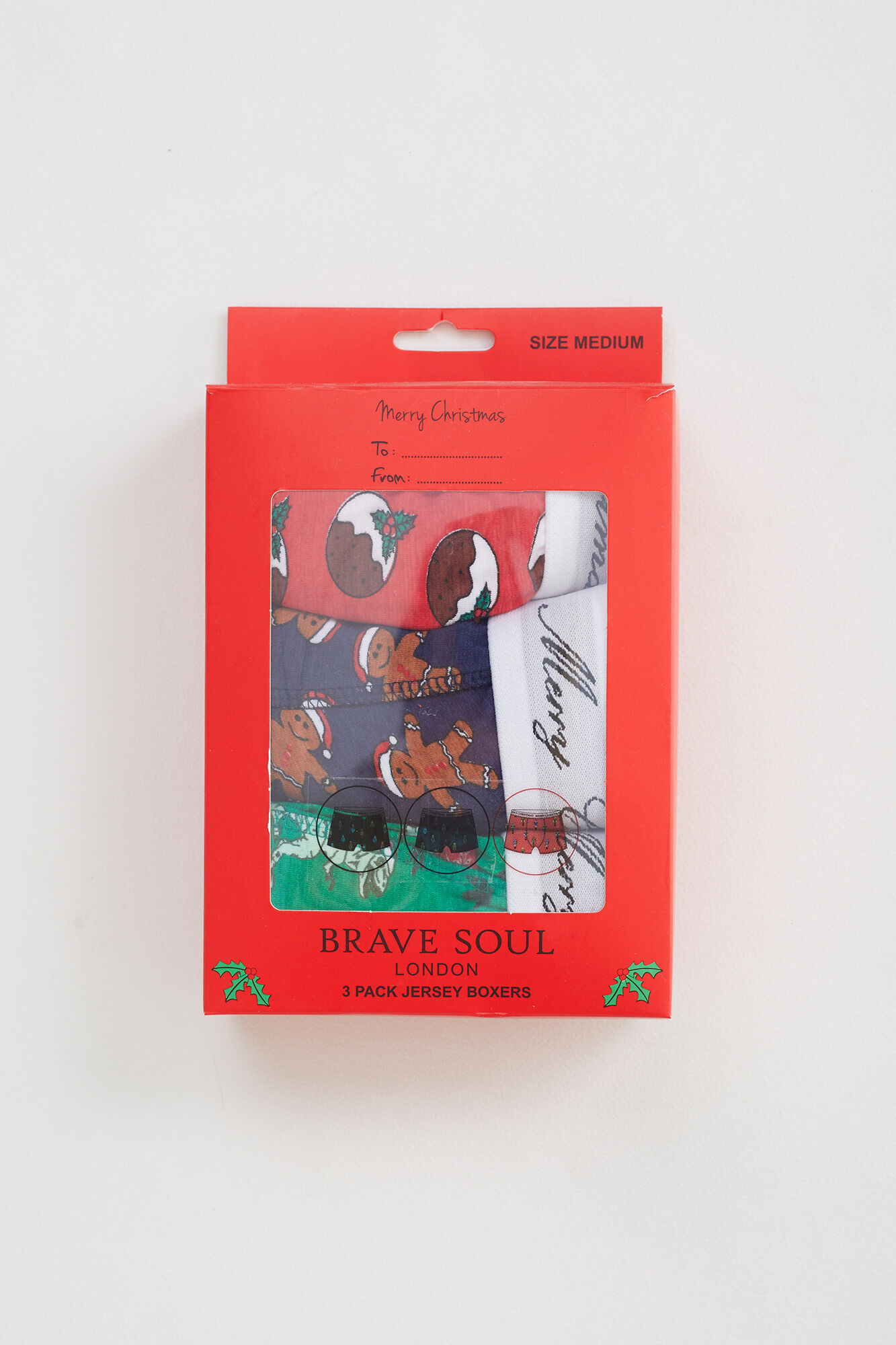 Brave Soul Pack de 3 boxers con estampado