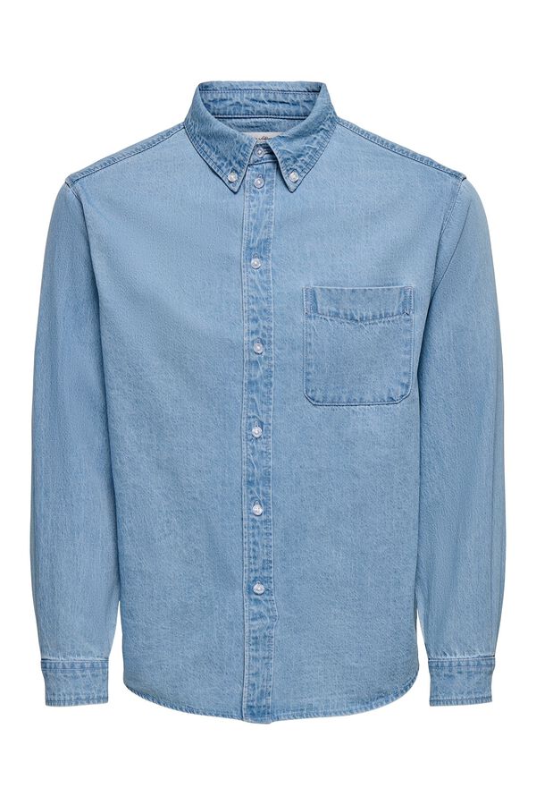 Only & Sons Denim shirt blue