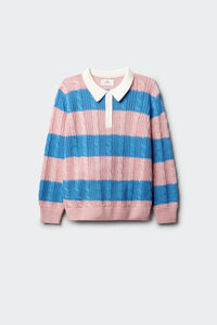 Springfield Kids Prugasti polo džemper za devojčice