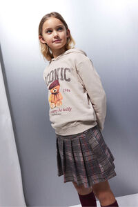 Name It Saia plissada xadrez para menina