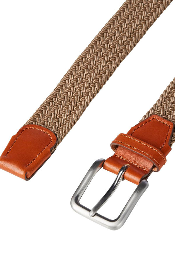 Jack & Jones Cintur&oacute;n trenzado tostado