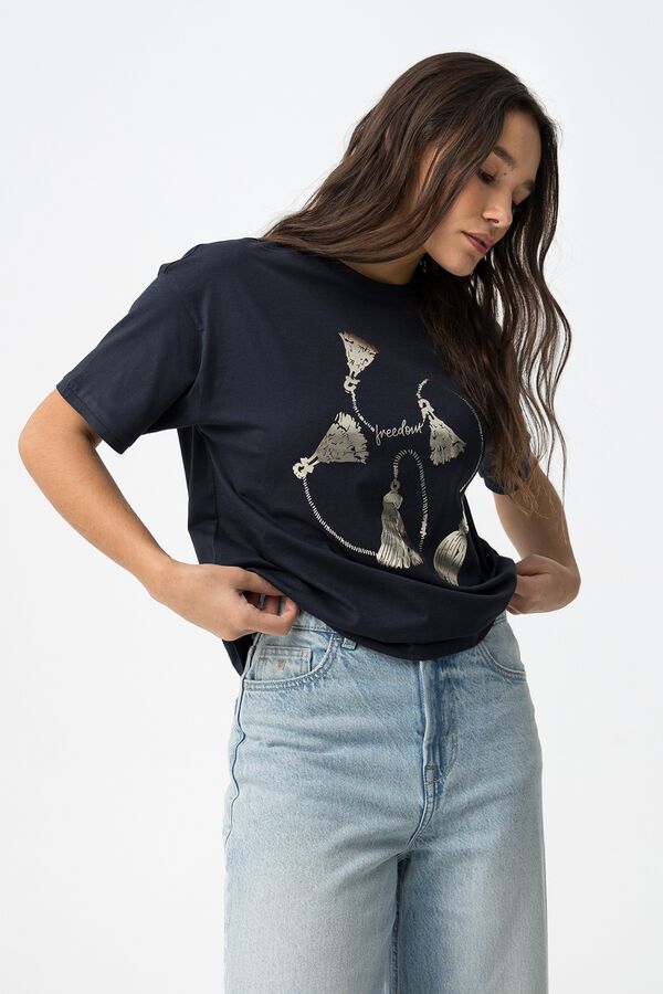 Tiffosi Relaxed knots t-shirt bleu