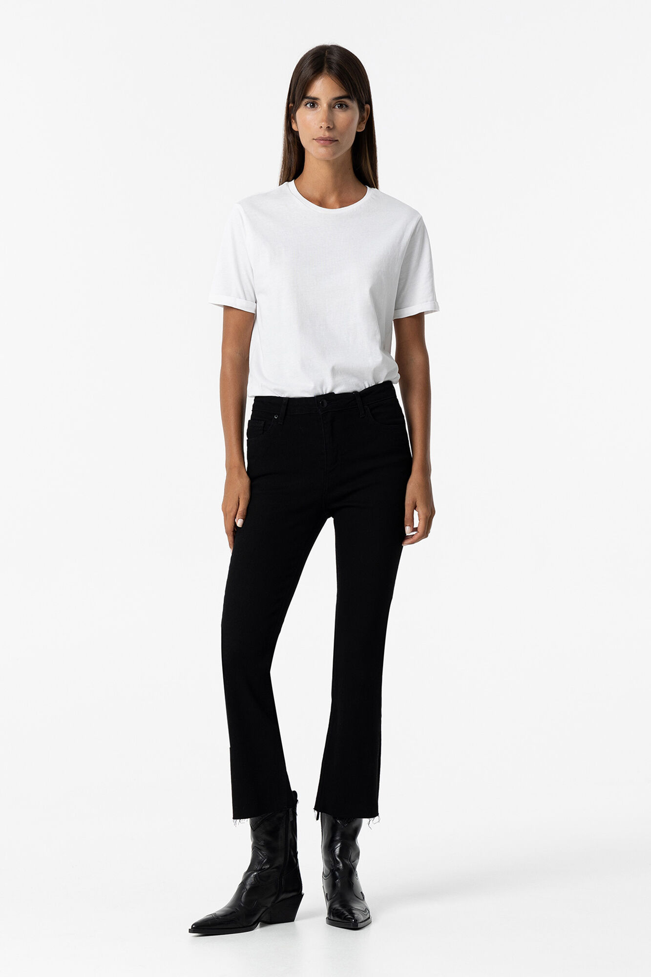 Tiffosi Vaqueros capri acampanados Megan