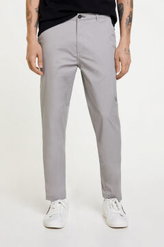 Springfield Pantalon chino léger comfort slim gris
