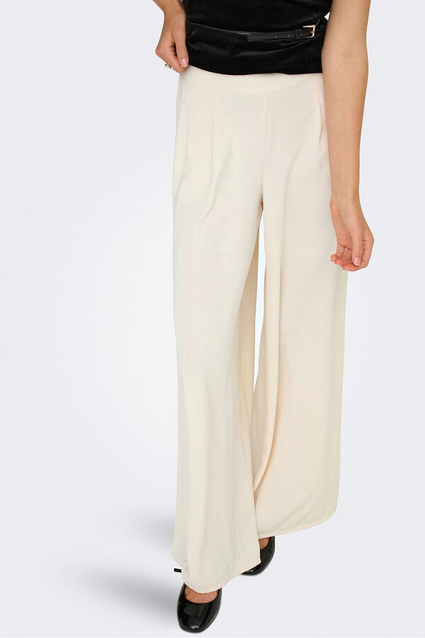 JDY Wide fluid trousers white