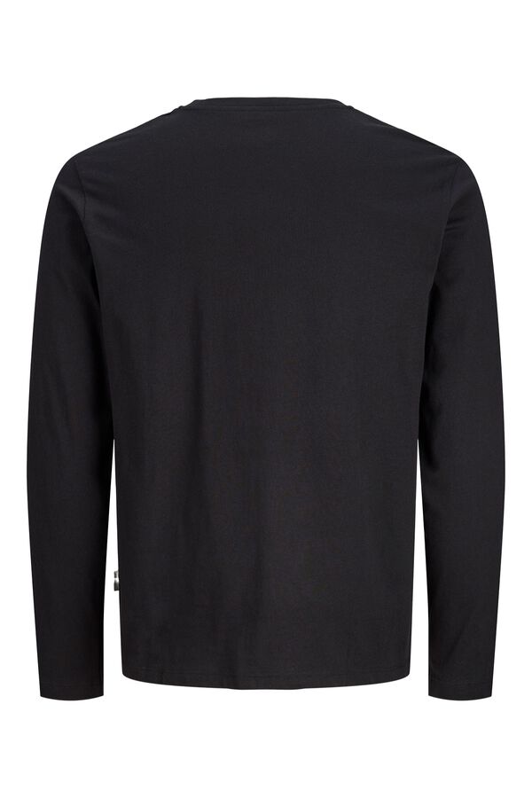 JJ REBEL Langarm-T-Shirt Regular Schwarz