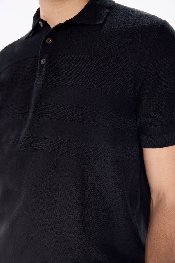 Springfield buttons polo shirt neck black