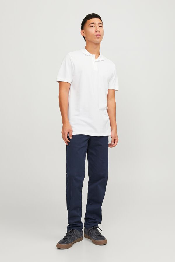 Jack & Jones Polo piqu&eacute; slim blanco