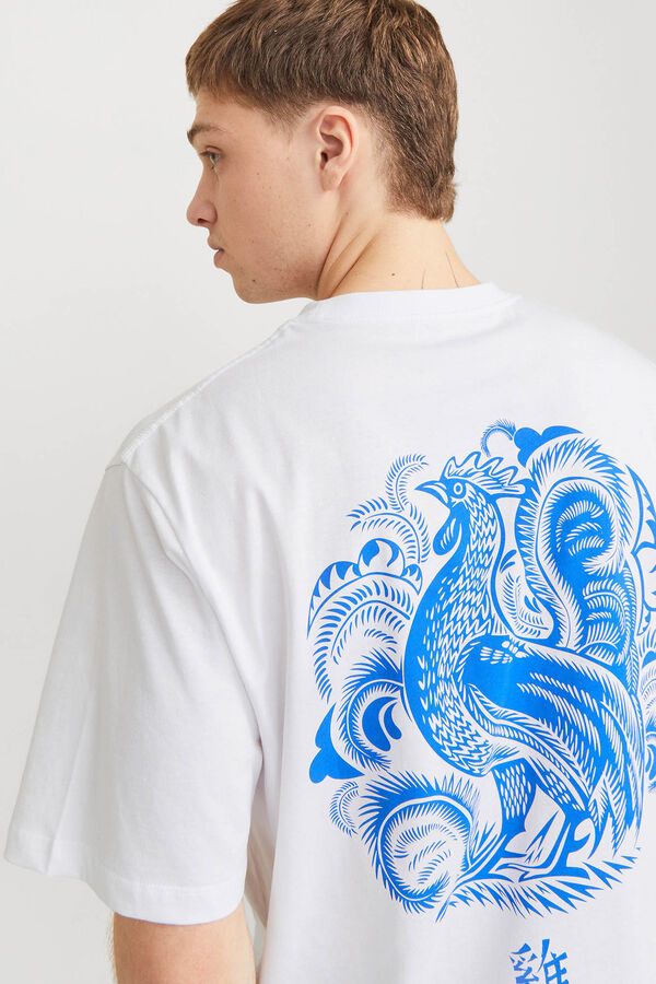 Jack & Jones Camiseta loose fit manga corta blanco