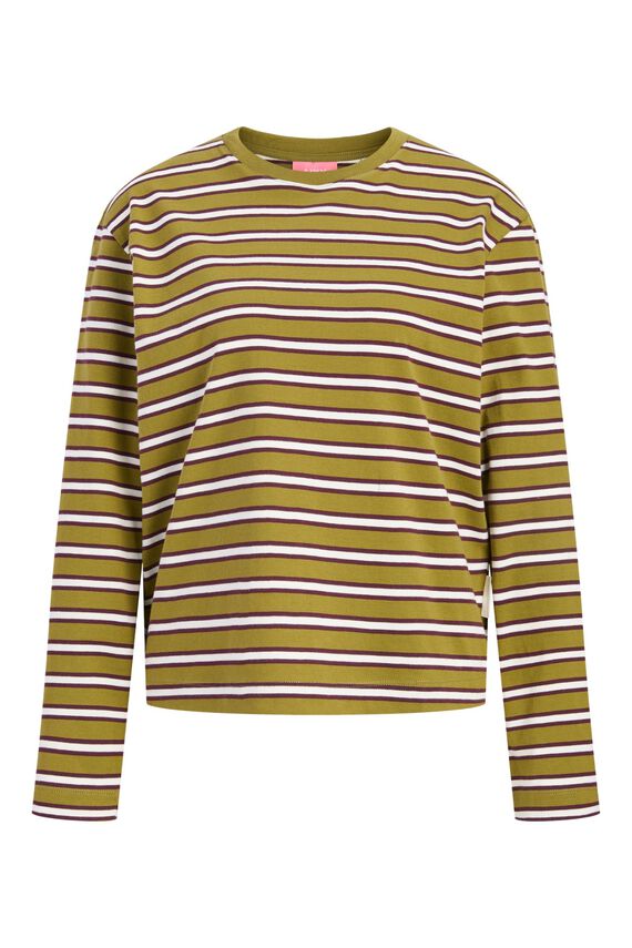 Camiseta boxy manga larga