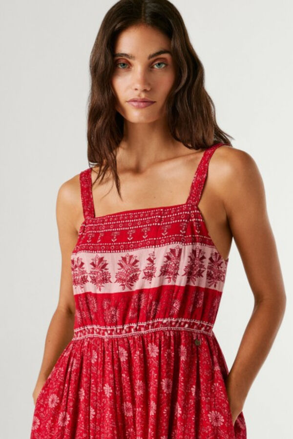 Pepe Jeans Vestido sin mangas rojo