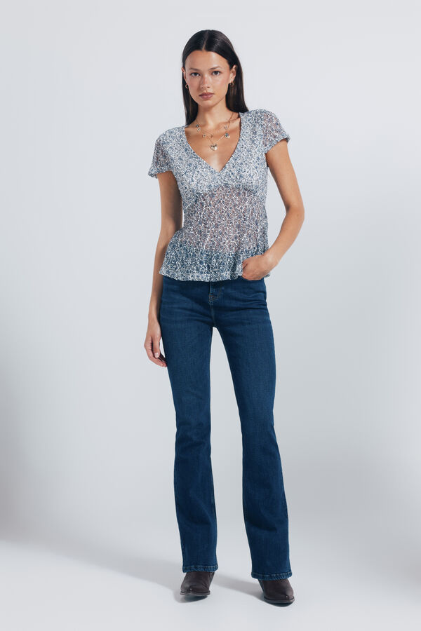 Springfield Blue flower top nude