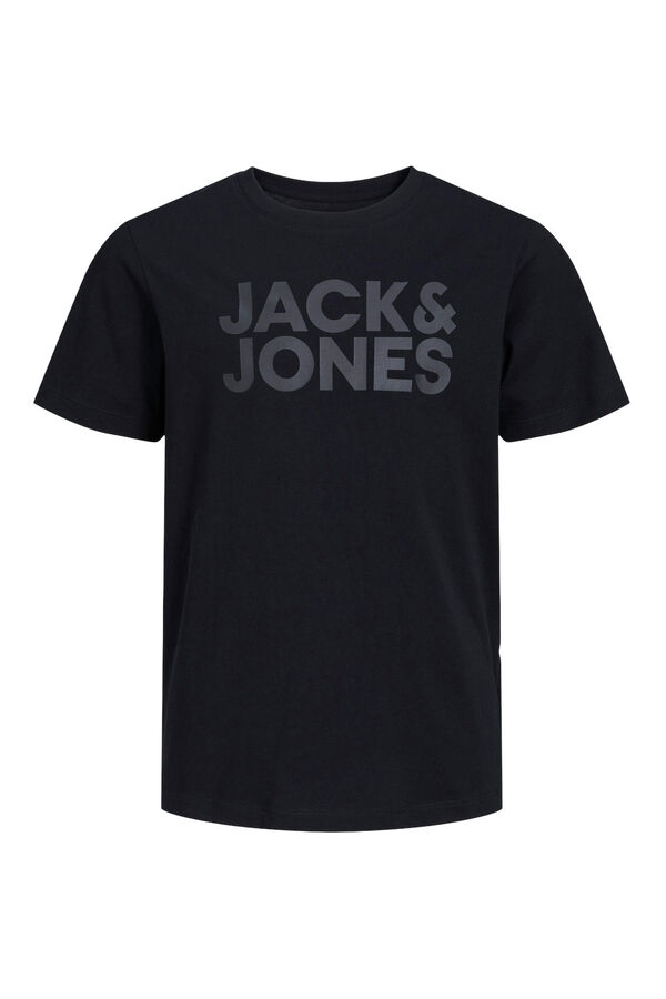 Jack & Jones Junior Camiseta de manga corta b&aacute;sica negro