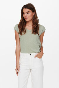 Only Camiseta manga corta de lurex