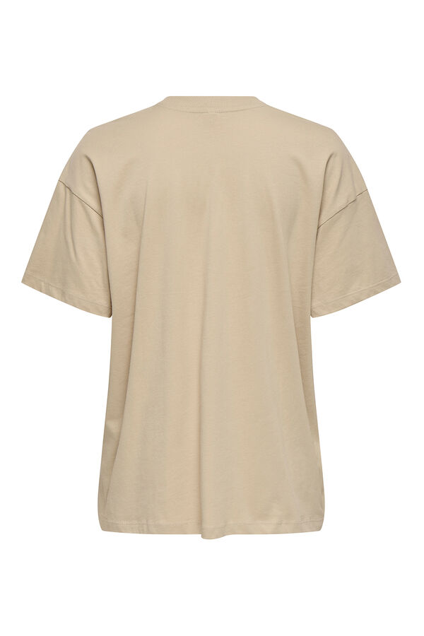 Only T-shirt com desenho frontal  castanho