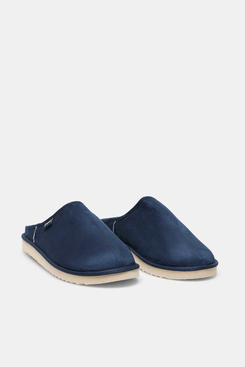 Springfield Faux suede slippers bluish