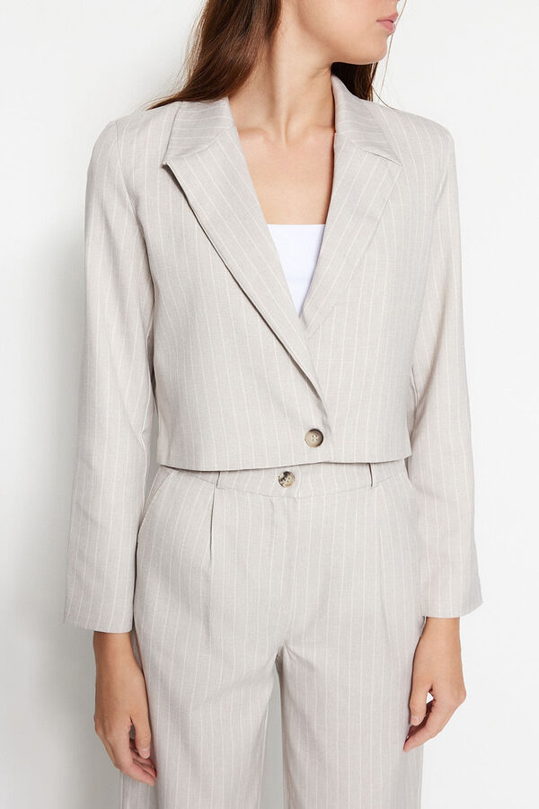 Trendyol Blazer corta gris