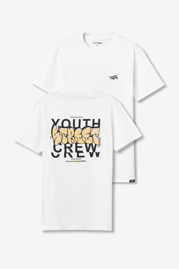 Tiffosi Young T-shirt with message print white