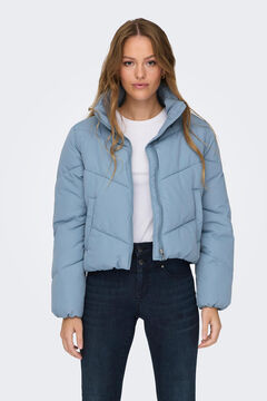 Springfield Quilted high-neck jacket steel blue
