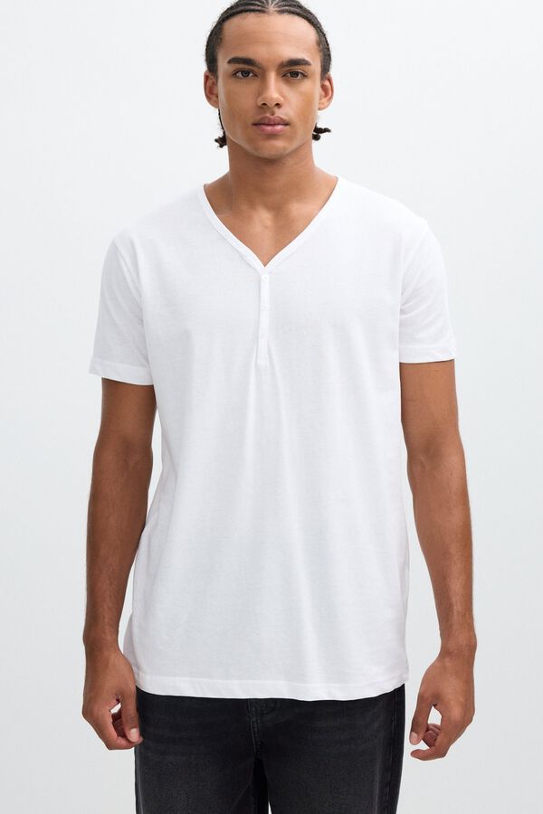Inside Camiseta con botones blanco