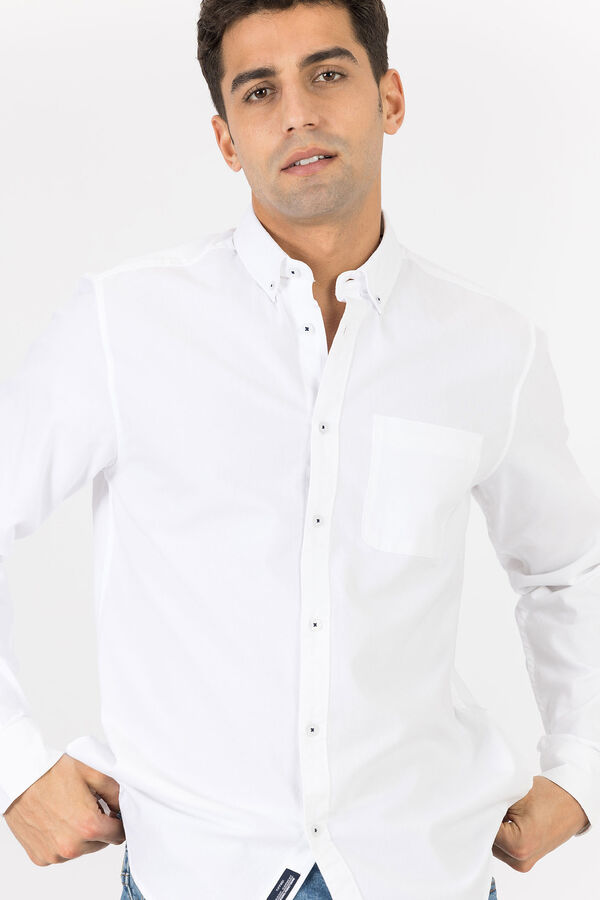 Springfield Regular fit Oxford shirt white