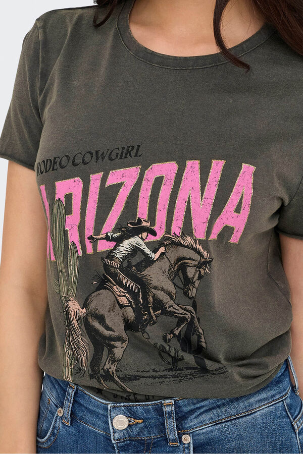 Only Printed short sleeve T-shirt grey