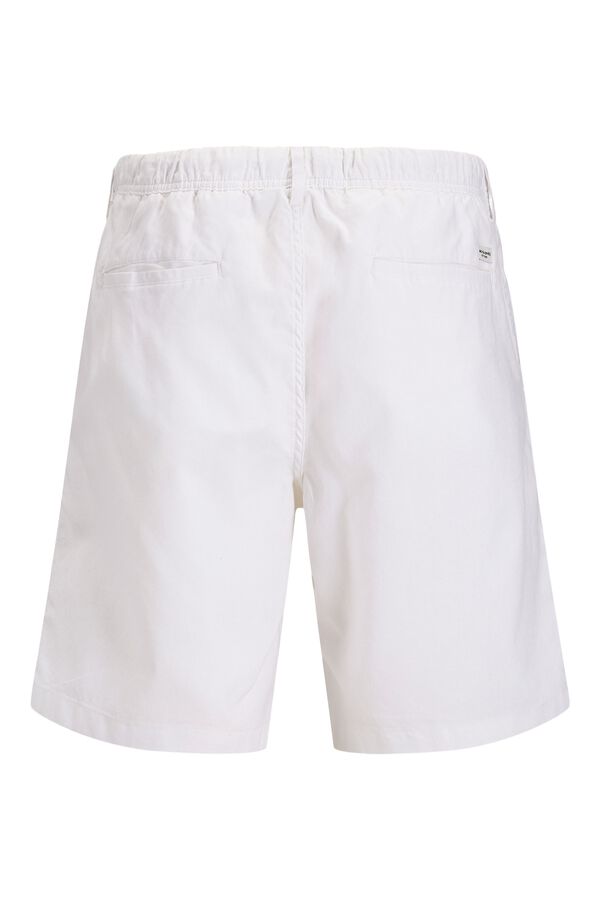 Jack & Jones Linen jogger Bermuda shorts white
