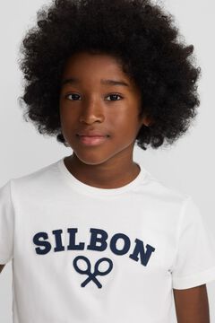 Silbon kids T-shirt de manga curta com meio fecho-&eacute;clair