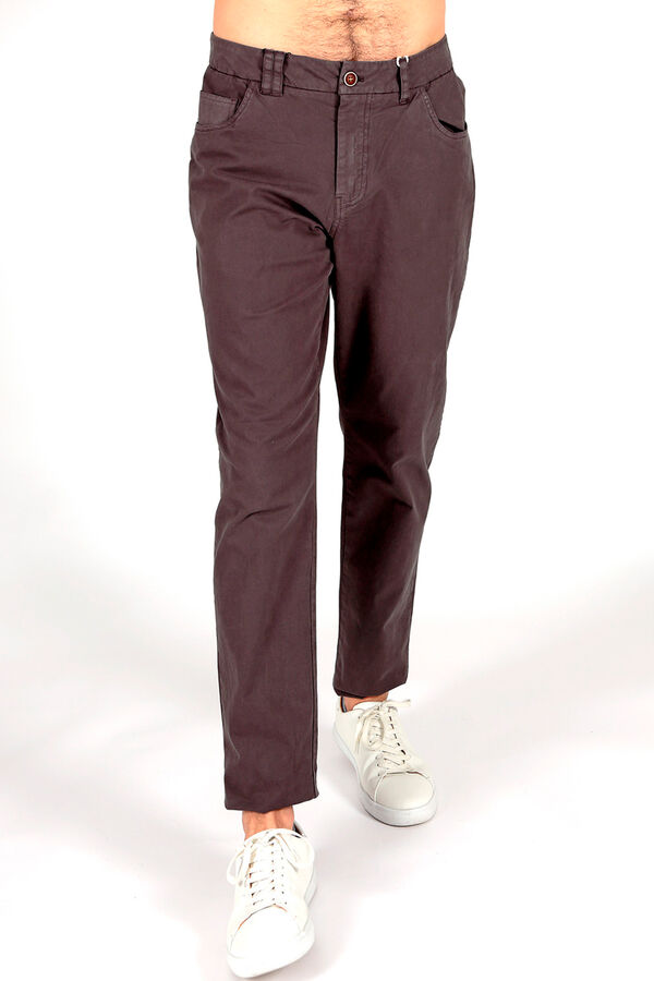 Springfield Pantalón regular con 5 bolsillos gris oscuro